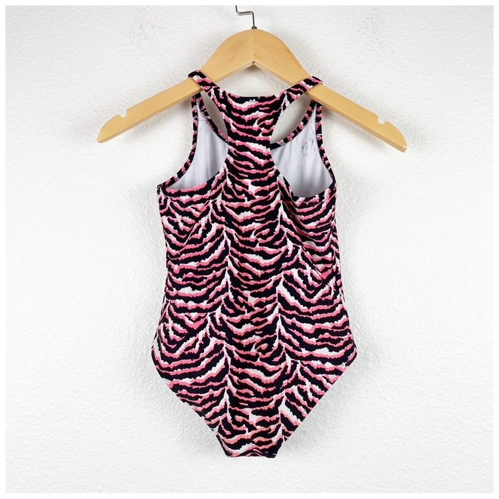 Milly Minis Pink Zebra Print Swimsuit and Coverup -‎ 6/7